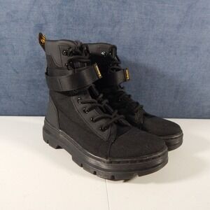 Dr. Doc Martens Combs Tech Boots Unisex M5/W6 Black Ankle High Combat Shoes